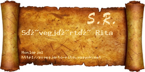 Sövegjártó Rita névjegykártya